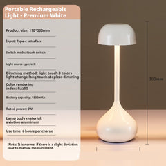 Nordic Denmark Portable Rechargeable Light Room Decorations Decorative Bedside Table Lamp - Up Trend Store-1