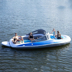 Inflatable PVC Water 6 Person Island Floating Bed - Up Trend Store-1