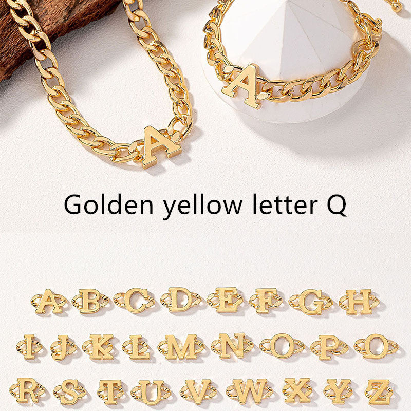 Letter Necklace Bracelet Set Fashion Women - Up Trend Store-1