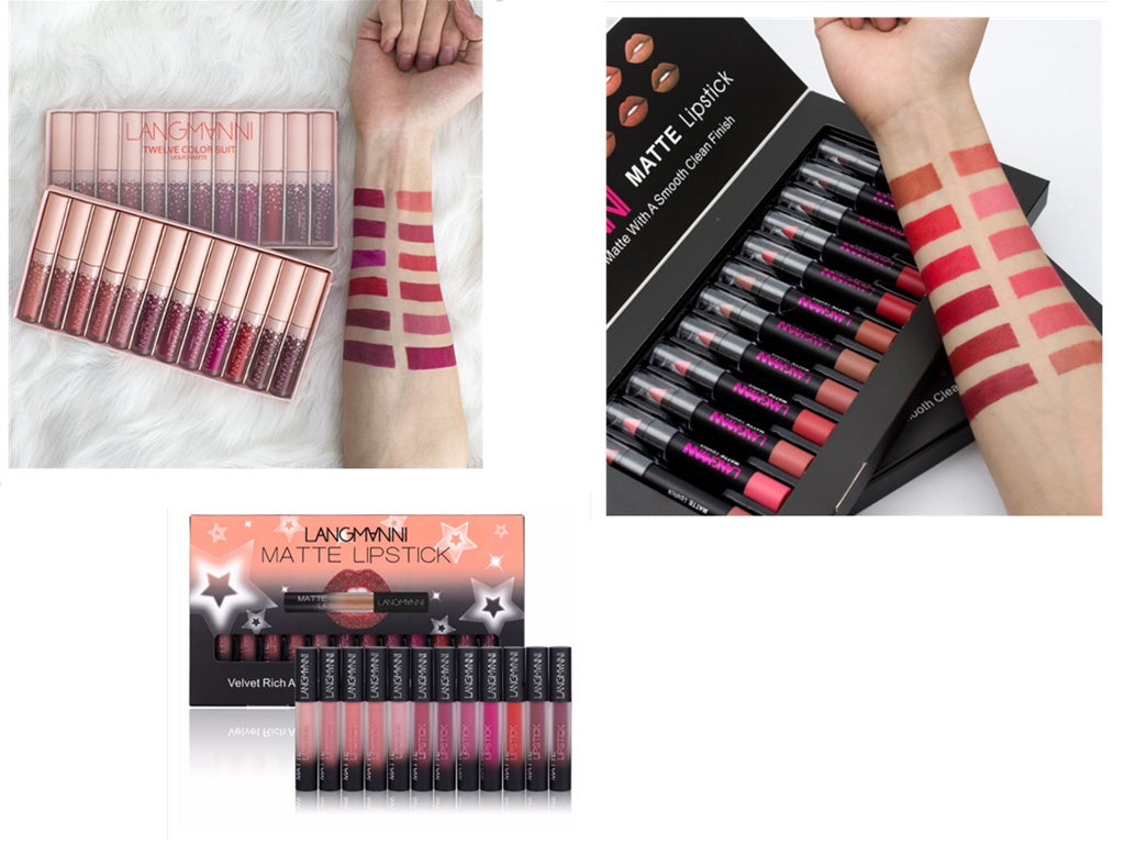Matte Lipstick Waterproof Long-lasting Velvet Lipstick Set - Up Trend Store-1