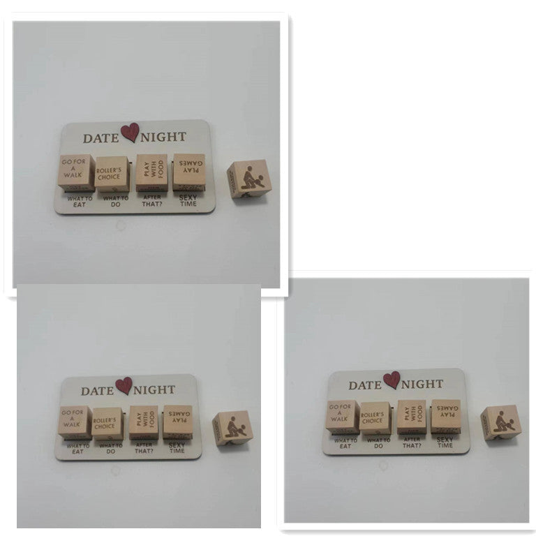 Wooden Date Night Dice Wooden Date Night Ideas Game Dice Romantic Couple Date Night Game Action Decision Dice Games For Couple - Up Trend Store-1