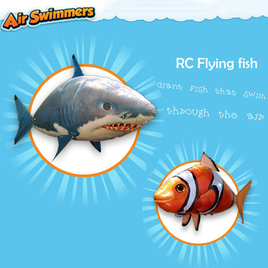 Remote Control Shark Toys Air Swimming Fish Infrared RC Air Balloons Inflatable RC Flying Air Plane Kids Toys - Up Trend Store-1