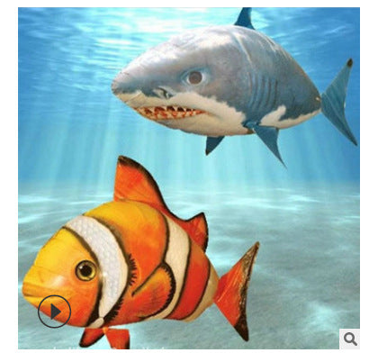 Remote Control Shark Toys Air Swimming Fish Infrared RC Air Balloons Inflatable RC Flying Air Plane Kids Toys - Up Trend Store-1