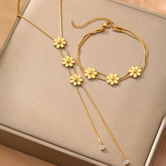 Three-dimensional Lock Snake Necklace Two-piece Set - Up Trend Store-1