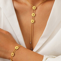 Three-dimensional Lock Snake Necklace Two-piece Set - Up Trend Store-1