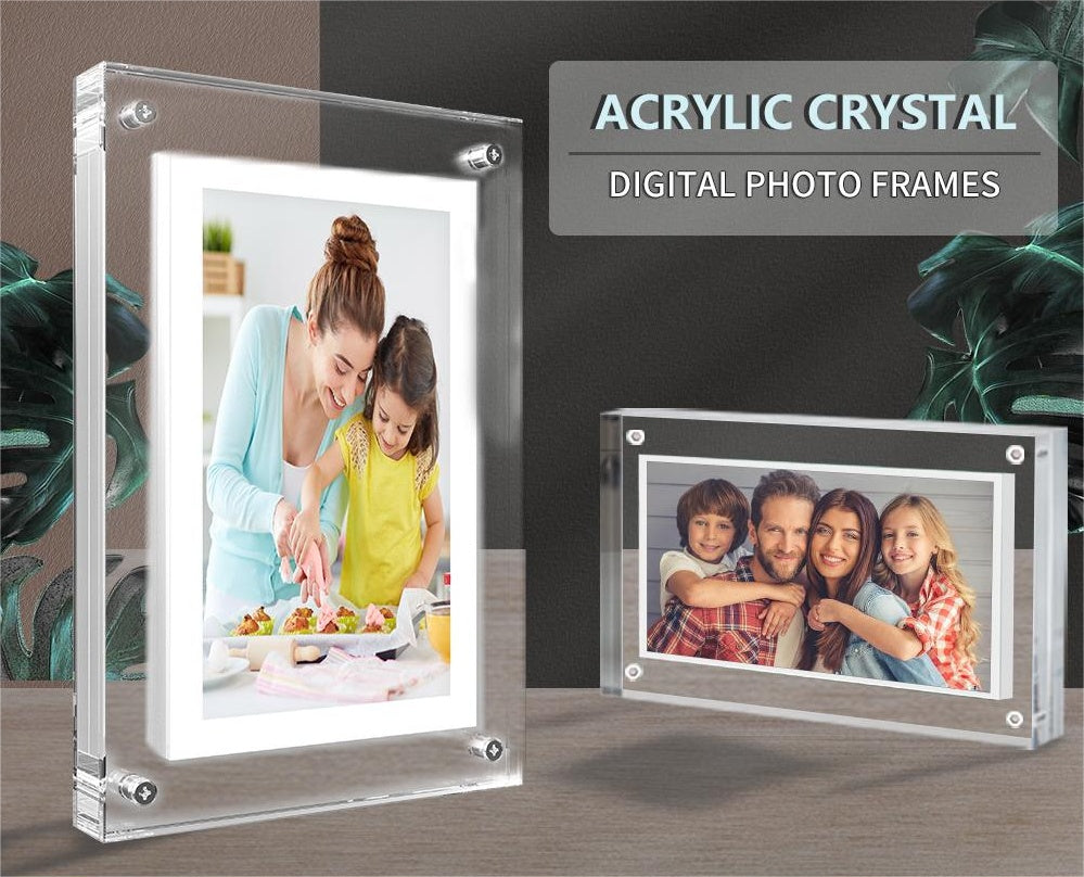 Acrylic Digital Photo Video Frame Battery New - Up Trend Store-1