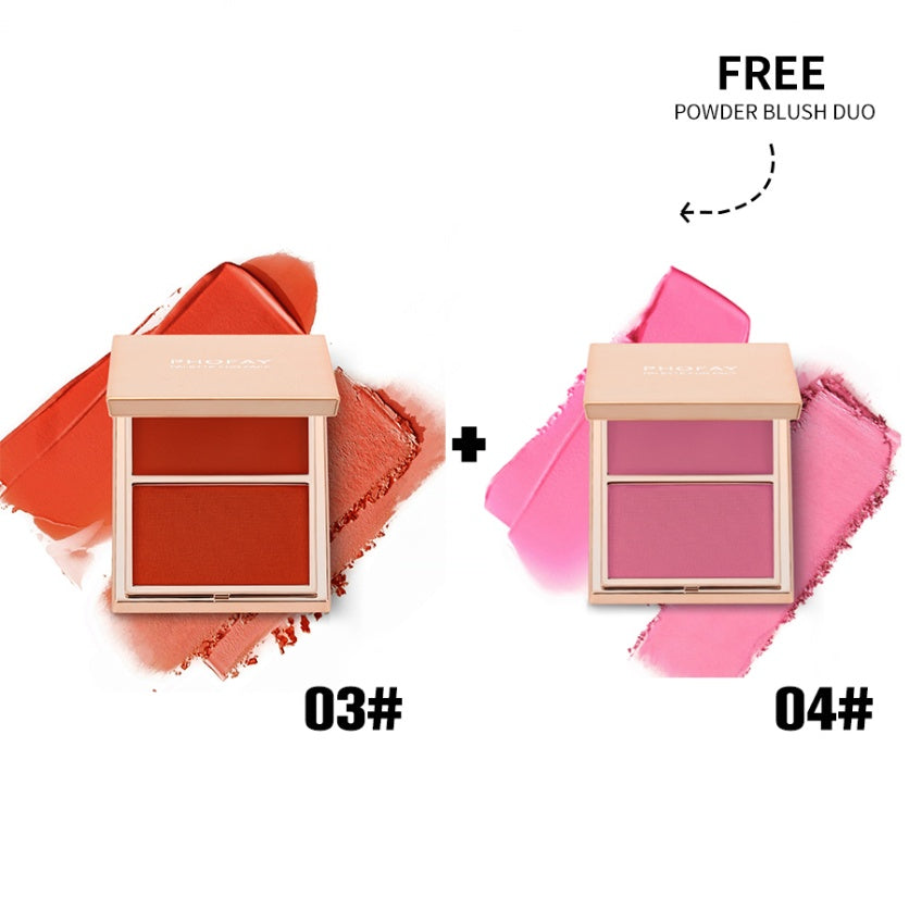 PHOFAY Double-Take Cream & Powder Blush Duo - Up Trend Store-1