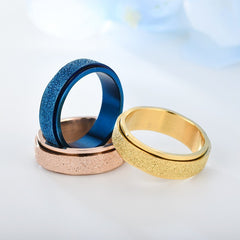 Turnable Anxiety Rings Rainbow Silver Color Relieve Stress Rings For Women Men - Up Trend Store-1