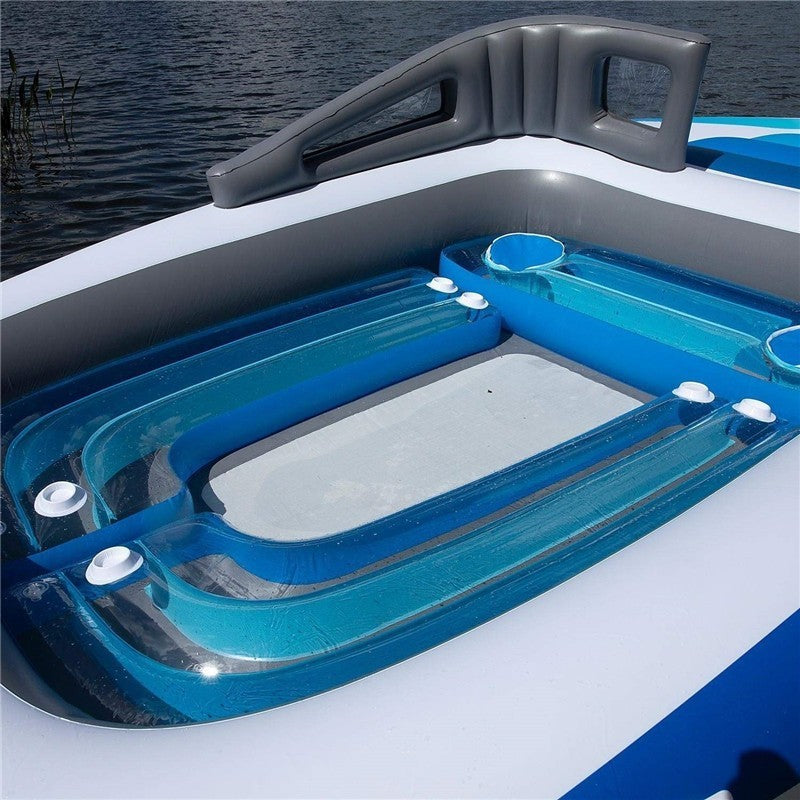 Inflatable PVC Water 6 Person Island Floating Bed - Up Trend Store-1