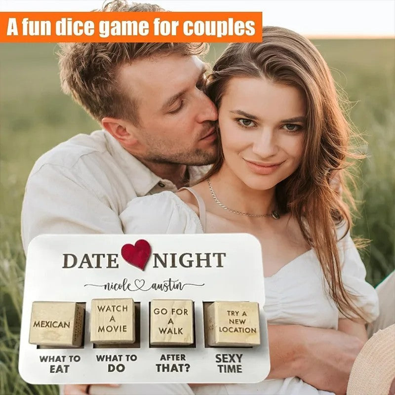 Wooden Date Night Dice Wooden Date Night Ideas Game Dice Romantic Couple Date Night Game Action Decision Dice Games For Couple - Up Trend Store-1
