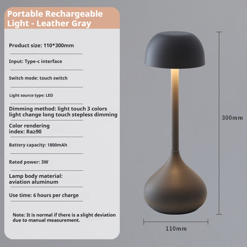 Nordic Denmark Portable Rechargeable Light Room Decorations Decorative Bedside Table Lamp - Up Trend Store-1