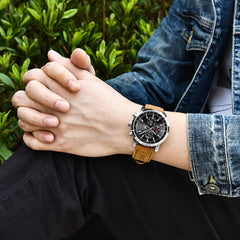 Fashion Casual Watch Mens Watches Men Luxury Brand Quartz Watch Business Leather Men's Watches Clock - Up Trend Store-1