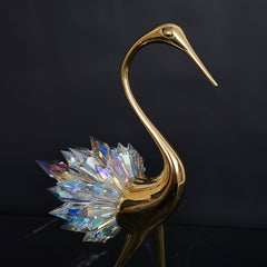 Crane Copper Ornaments TV Cabinet Porch Desktop Crystal Home Decor - Up Trend Store-1