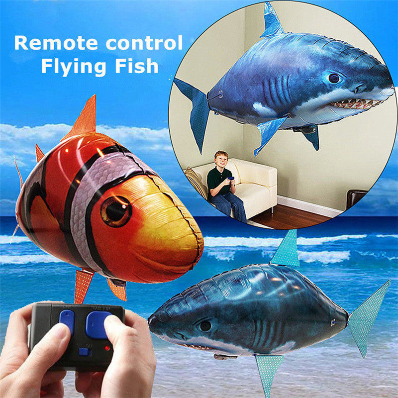 Remote Control Shark Toys Air Swimming Fish Infrared RC Air Balloons Inflatable RC Flying Air Plane Kids Toys - Up Trend Store-1