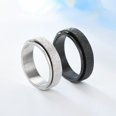 Turnable Anxiety Rings Rainbow Silver Color Relieve Stress Rings For Women Men - Up Trend Store-1
