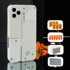 Folding Pistol Bullet Automatic Shell Throwing Toy Creative Soft Bullet Toy Mobile Phone Appearance Gun Outdoor Interactive Kid Gift - Up Trend Store-1