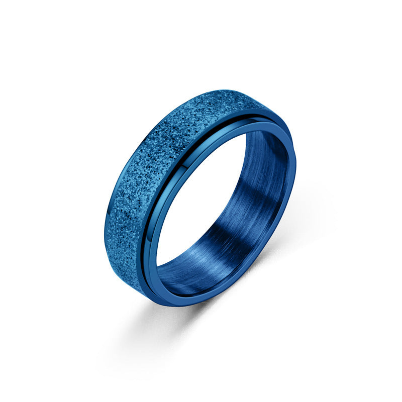 Turnable Anxiety Rings Rainbow Silver Color Relieve Stress Rings For Women Men - Up Trend Store-1
